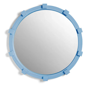 &Klevering - Chunk Round Mirror | Blue