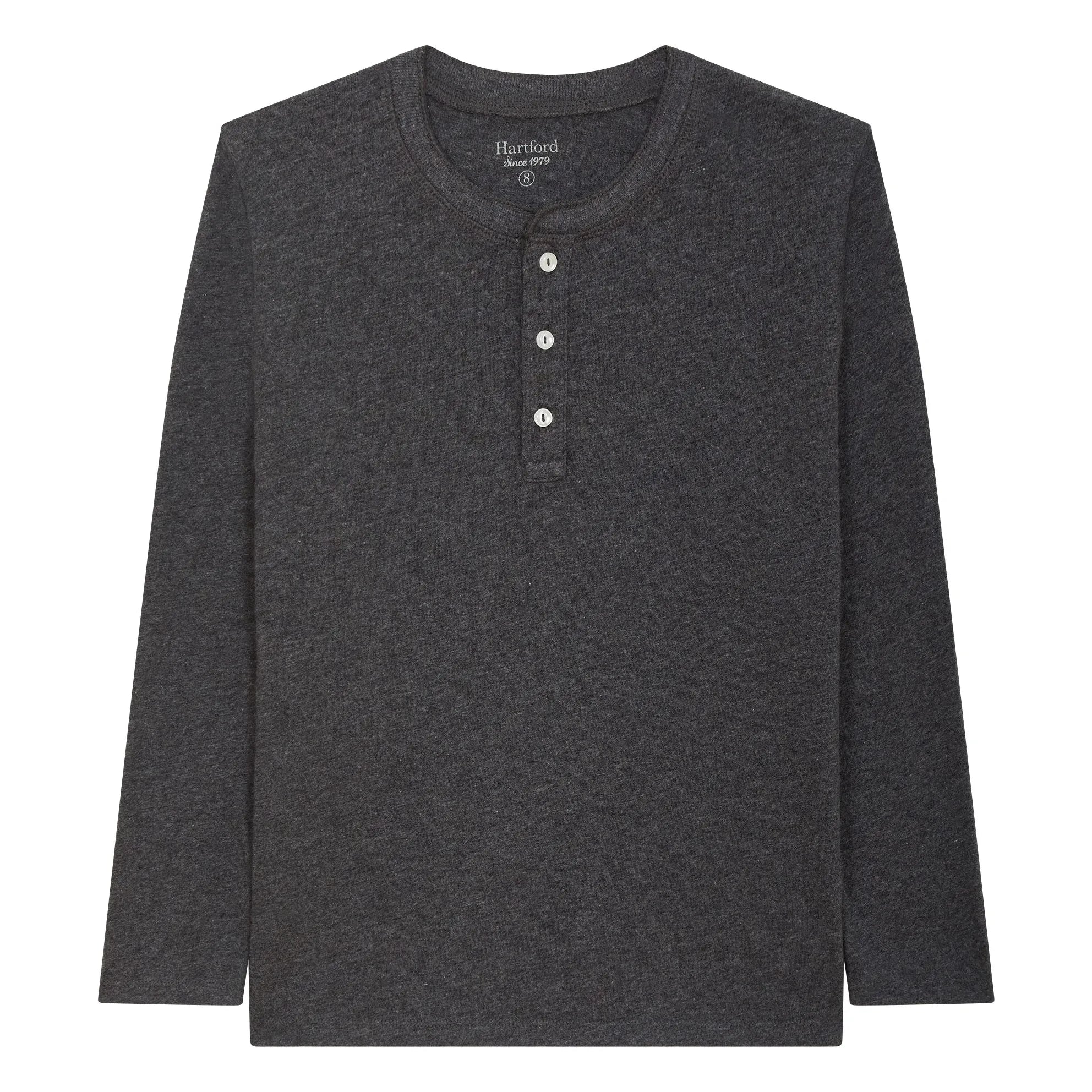 Hartford - Henley T-Shirt | Dark Gray