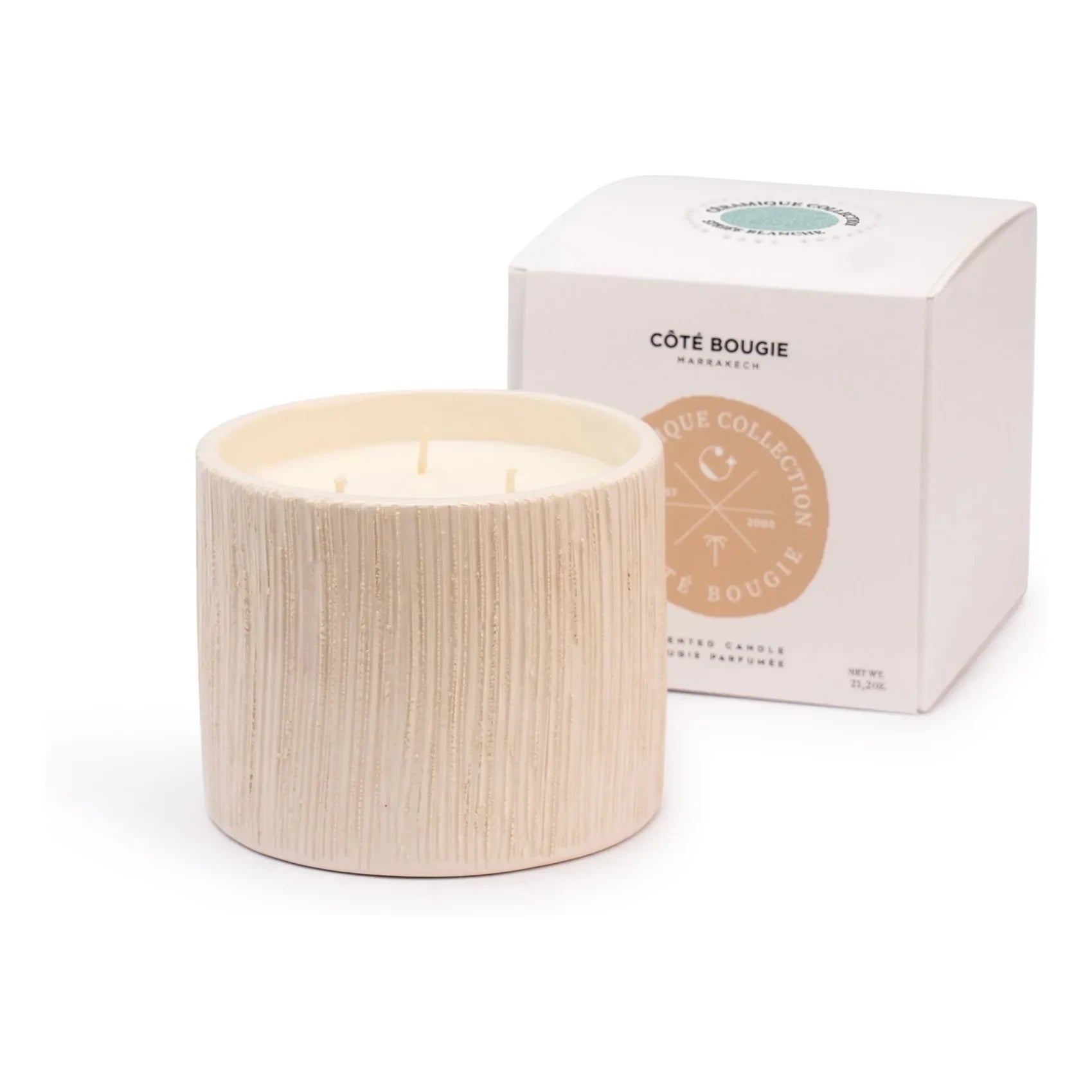 Côté Bougie - Striped Candle - Mon Bel Oranger
