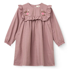 Copenhagen Colors - Embroidered Checked Dress | Pink