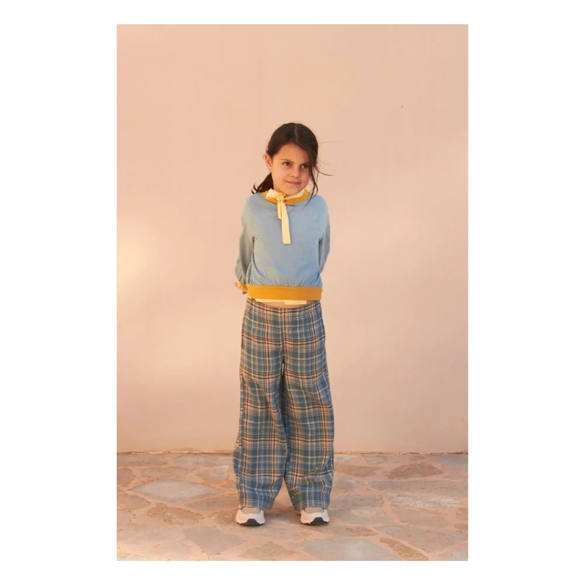 Longlivethequeen - Check Wide-Leg Pants | Blue