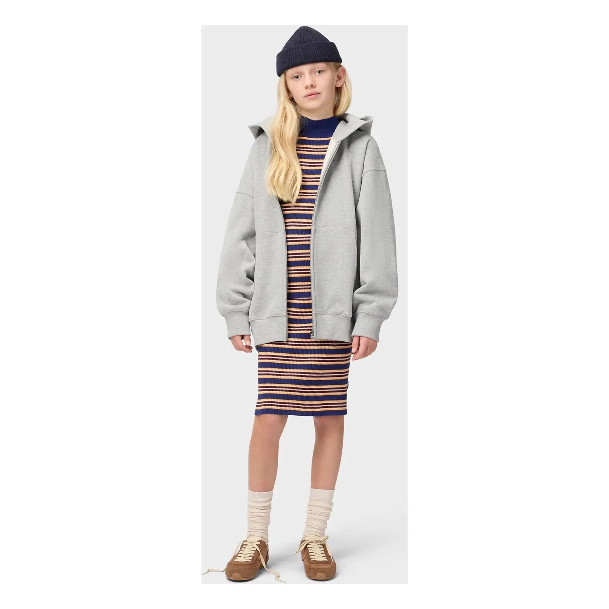 Molo - Ginevra organic cotton striped turtleneck | Navy Blue
