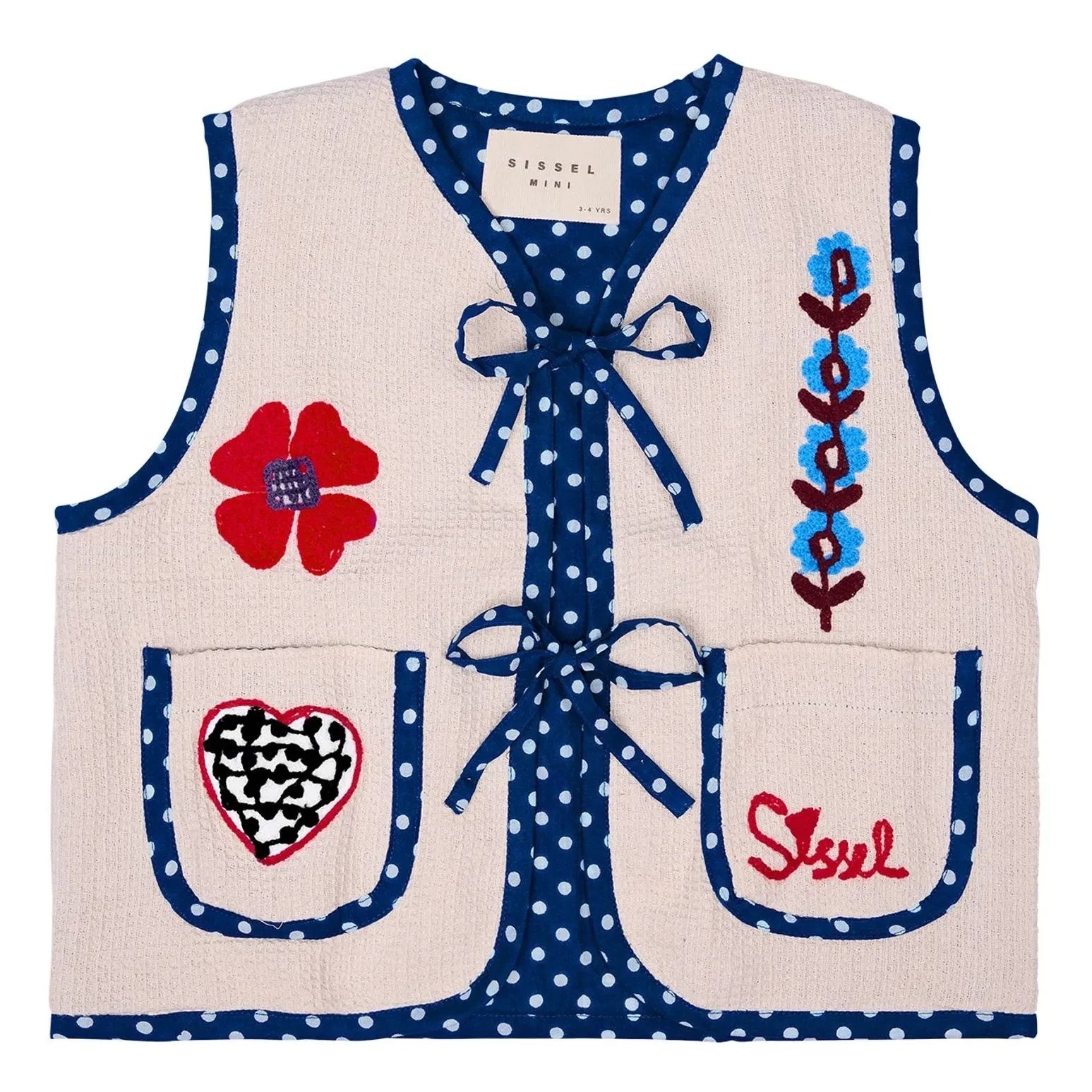 SISSEL EDELBO - Clio Organic Cotton Sleeveless Jacket - Kids Collection | Ivory