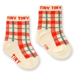 Tinycottons - Off-White Baby Plaid Socks
