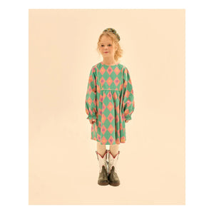 Jelly Mallow - Diamond Pattern Dress | Turquoise