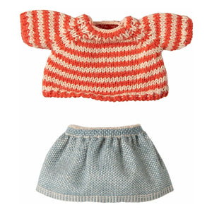 Maileg - Large Sister Mouse Knit Sweater and Skirt