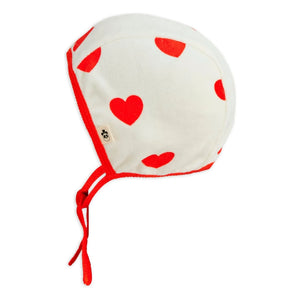 Mini Rodini - Béguin Heart Patterned Organic Cotton | White