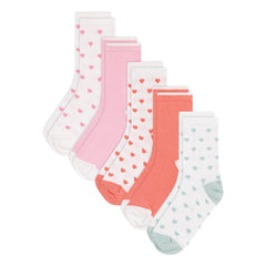 Petit Bateau - 5 Pairs of High-Top Heart Socks | Ecru