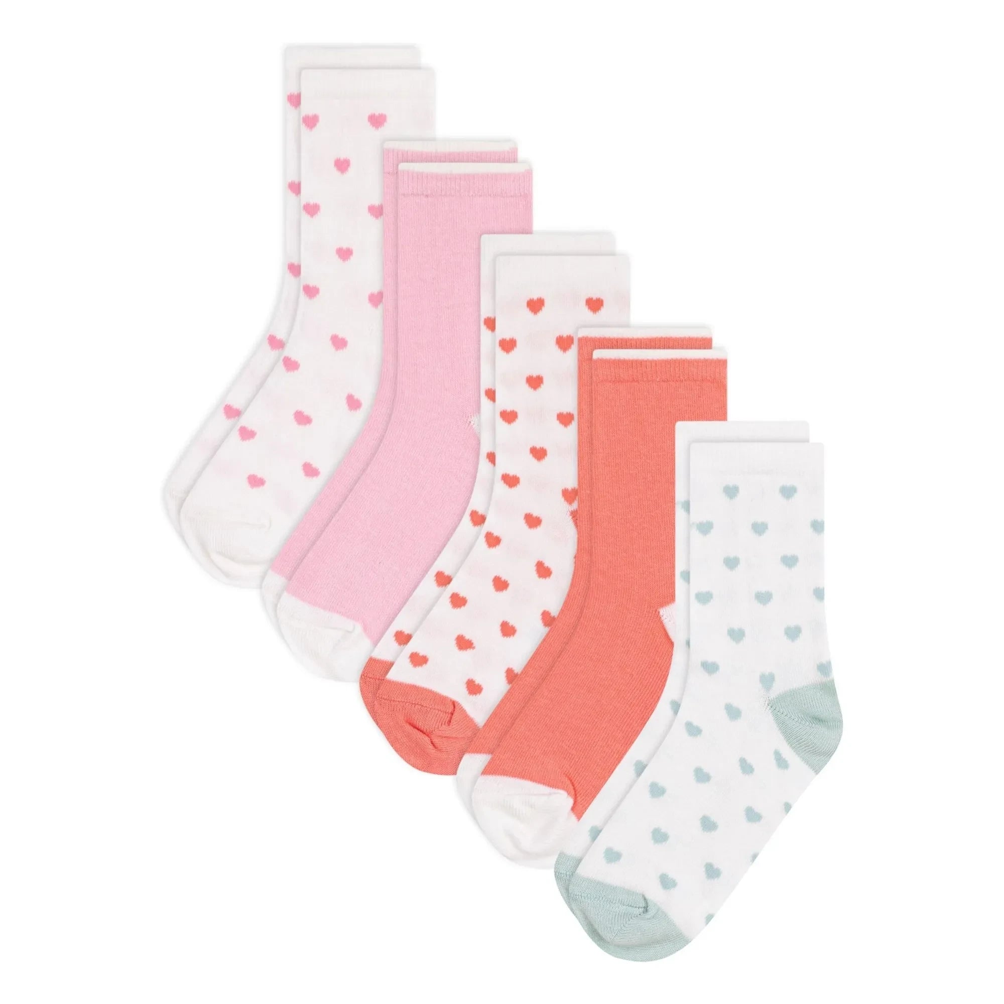 Petit Bateau - 5 Pairs of High-Top Heart Socks | Ecru