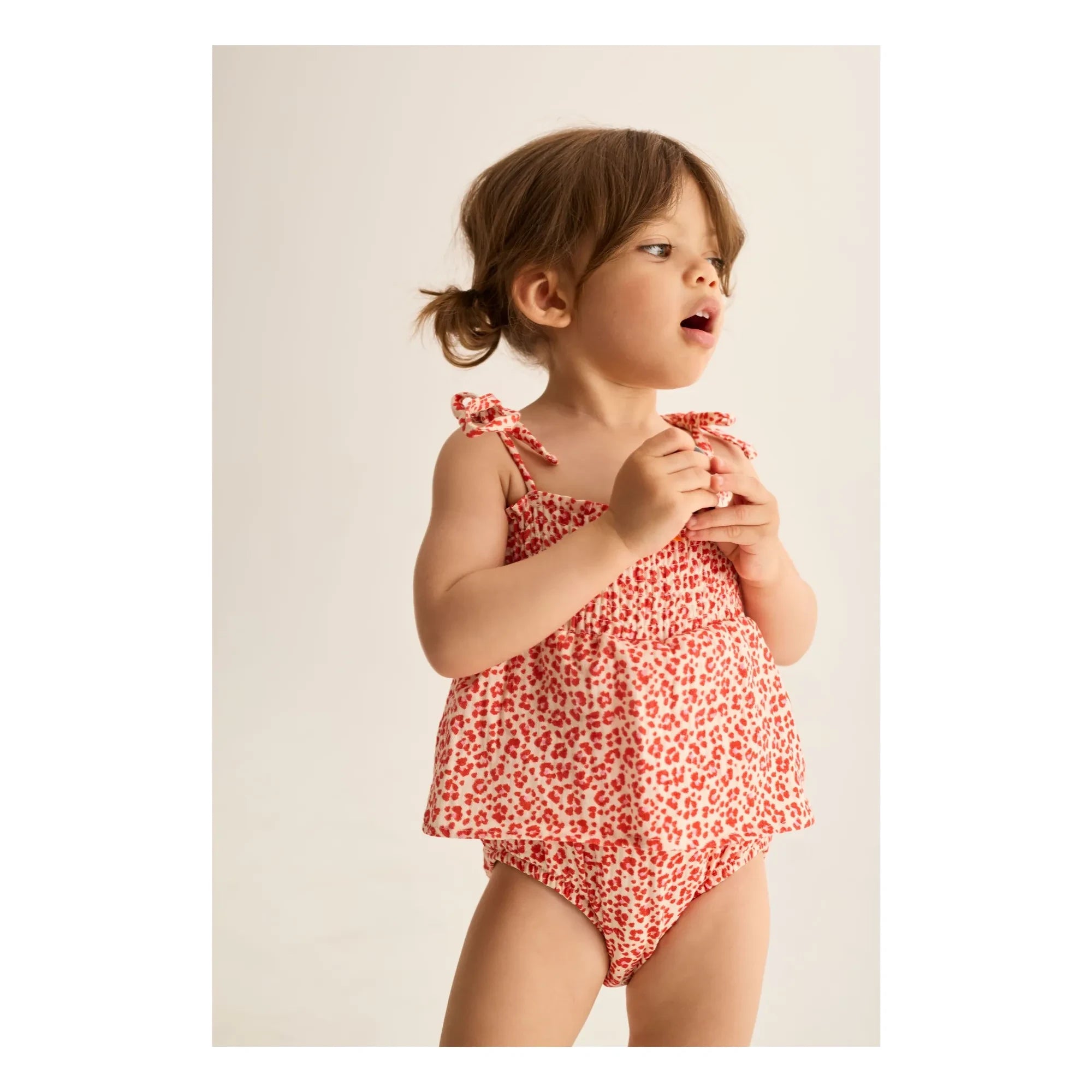 Cozmo - Granny Leopard Romper | Red