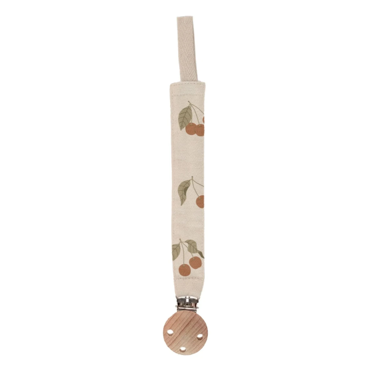 Main Sauvage - Cherry Pacifier Clip | Beige