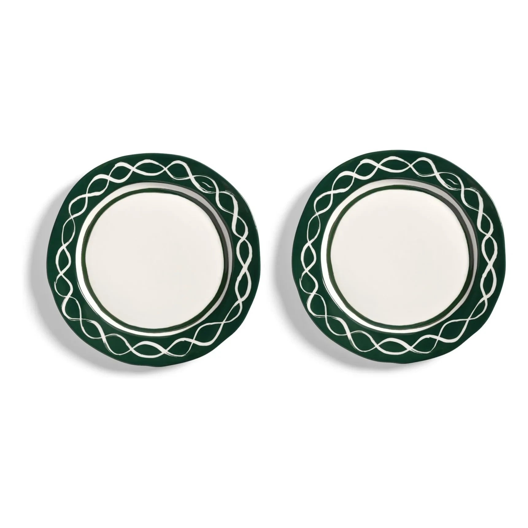 &Klevering - Festivo porcelain plates - 2-piece set | Green