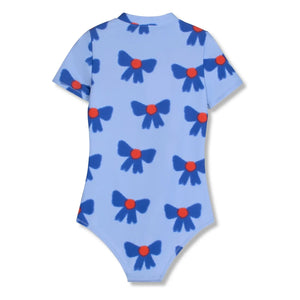 Wynken - Knotted Zip Swimsuit Made from Recycled Fibers | Blue