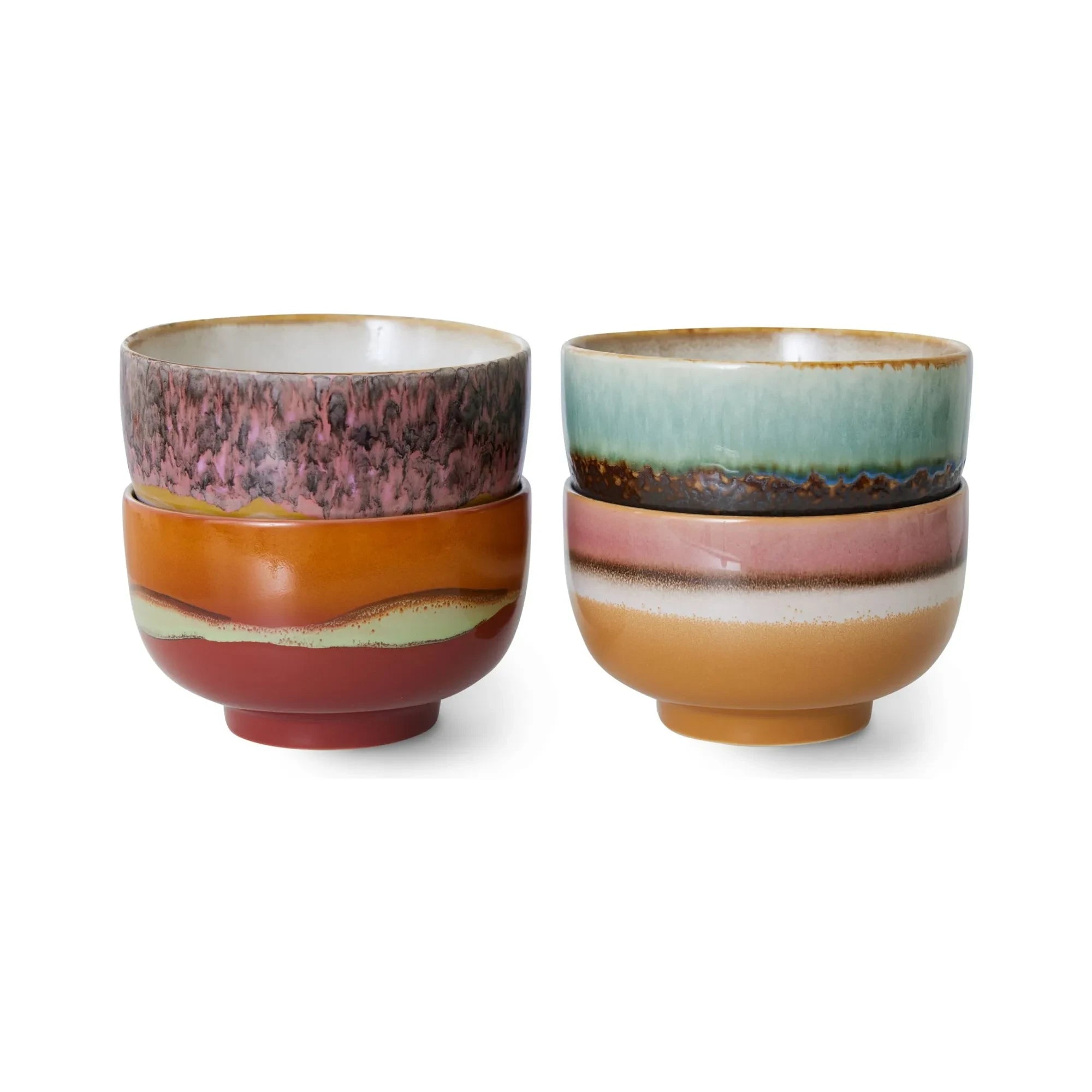 HKliving - Stone Ceramic Bowl - Set of 4