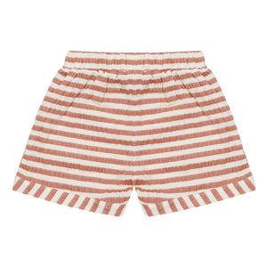 Donsje - Kaatio Striped Organic Cotton Shorts | Camel