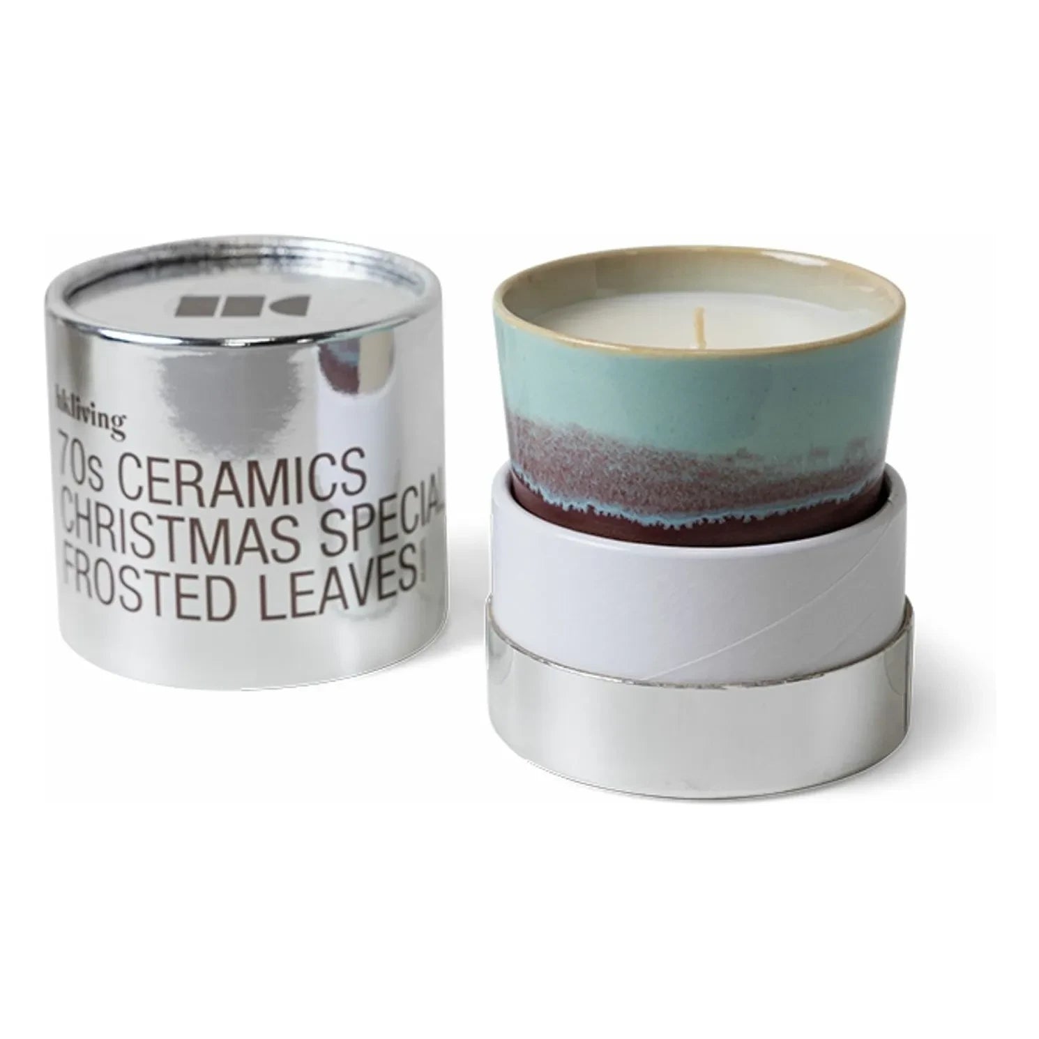 HKliving - Stoneware Mum Frosted Leaves
