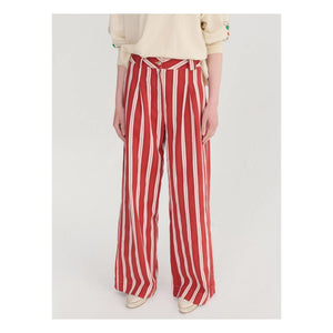 Bobo Choses - Cotton Striped Pants | Red