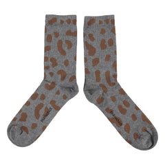 Piupiuchick - Leopar çorap | Gri