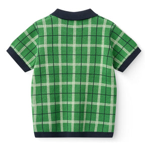 Copenhagen Colors - Organic Cotton Knit Polo Shirt | Meadow Green