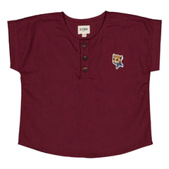 Loir - Kurta Linen Jacket | Burgundy