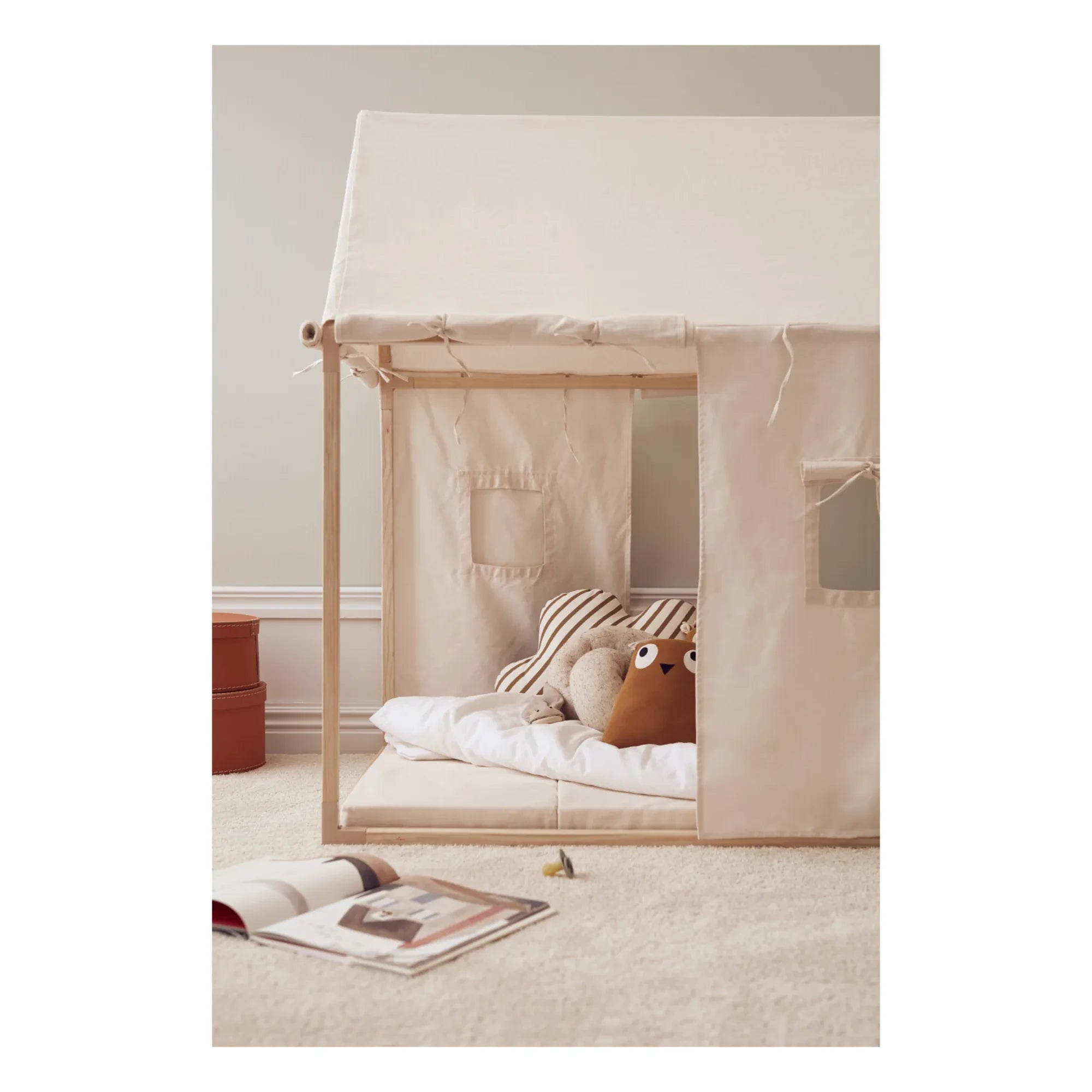 Kid's Concept - Cotton and Wooden House | Broken White
