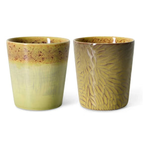 HKliving - Van Gogh Sunflower Ceramic Coffee Cups | Mustard