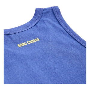 Bobo Choses - Have Fun Face Modal and Organic Cotton Tank Top | Royal Blue