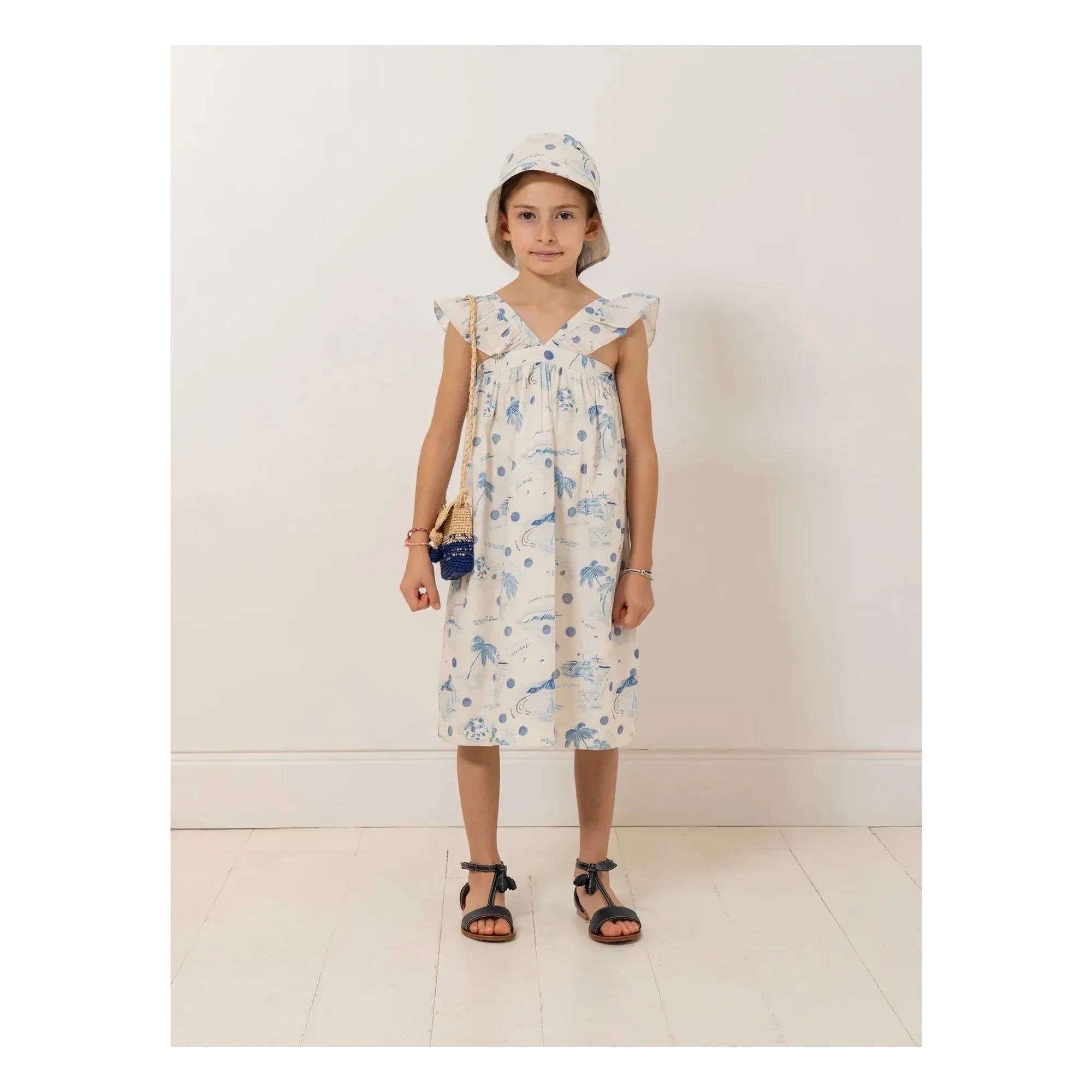 Bonpoint - Eleana Organic Cotton Dress | Indigo Blue