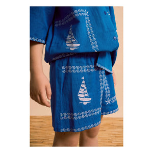 Maison Mangostan - Embroidered Shorts | Blue