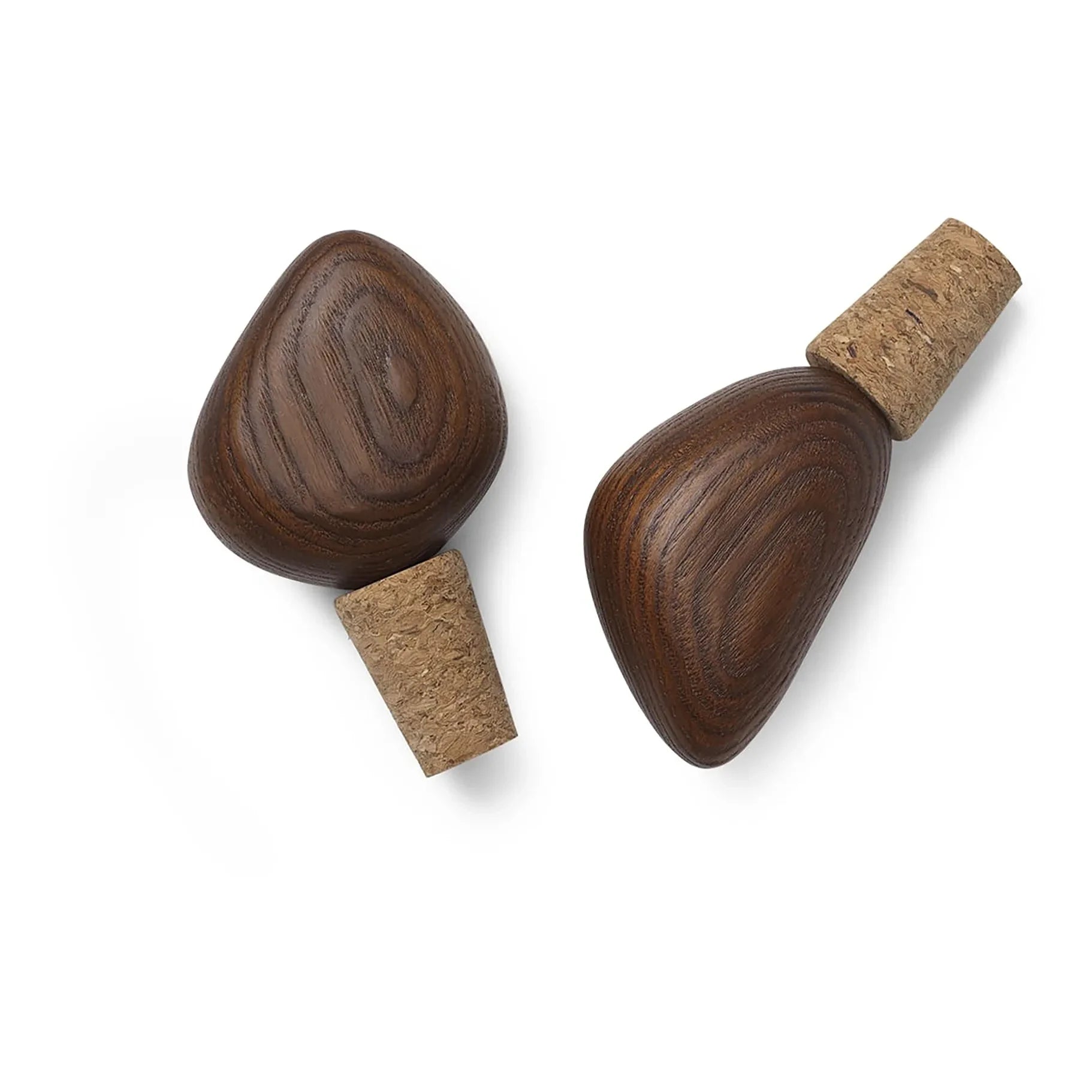 Ferm Living - Cairn Bottle Caps - Set of 2 | Brown