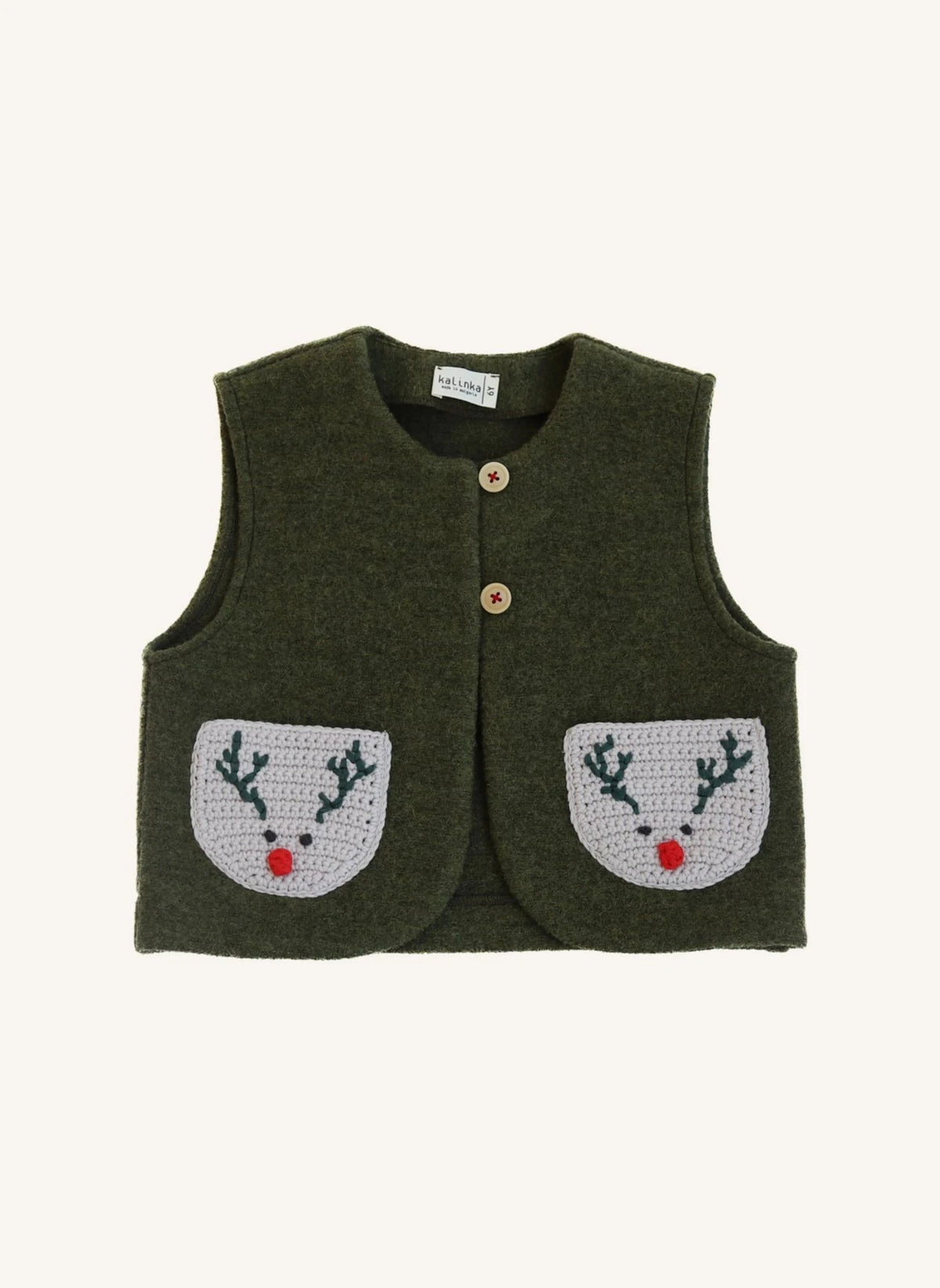Kalinka - Rudolph Merino Wool Vest | Green