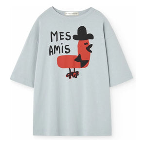 The Animals Observatory - Collie Mes Amis Organic Cotton T-shirt | Light Blue