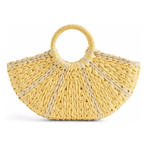Molo - Lemon Paper Straw Bag | Yellow