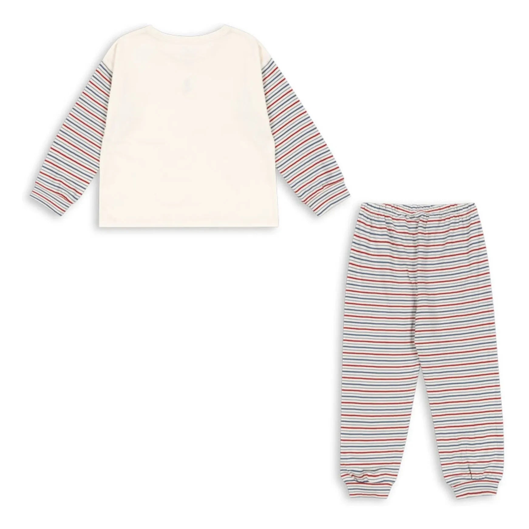 Konges Sløjd - Gio Striped Organic Cotton T-Shirt and Pant Set | Ecru