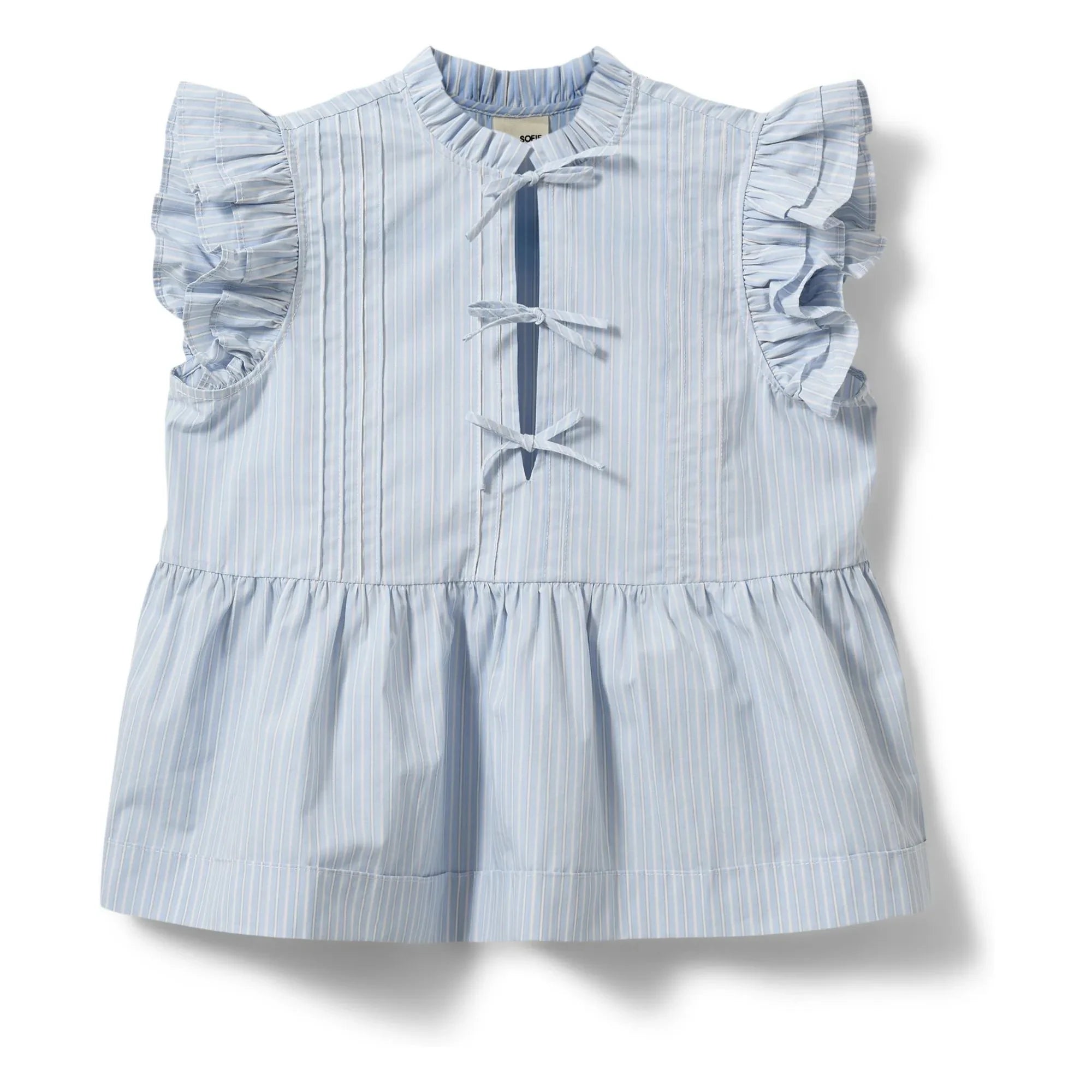 Sofie Schnoor - Striped Juliette Ruffled Blouse | Light Blue