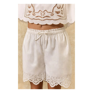Louise Misha - Organic Cotton Boxi Shorts | White