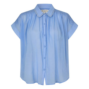 Lollys Laundry - Badal Cotton Blouse | Blue