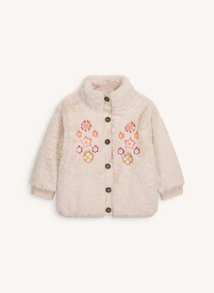 Louise Misha - Rosinna Faux Fur Jacket | Cream