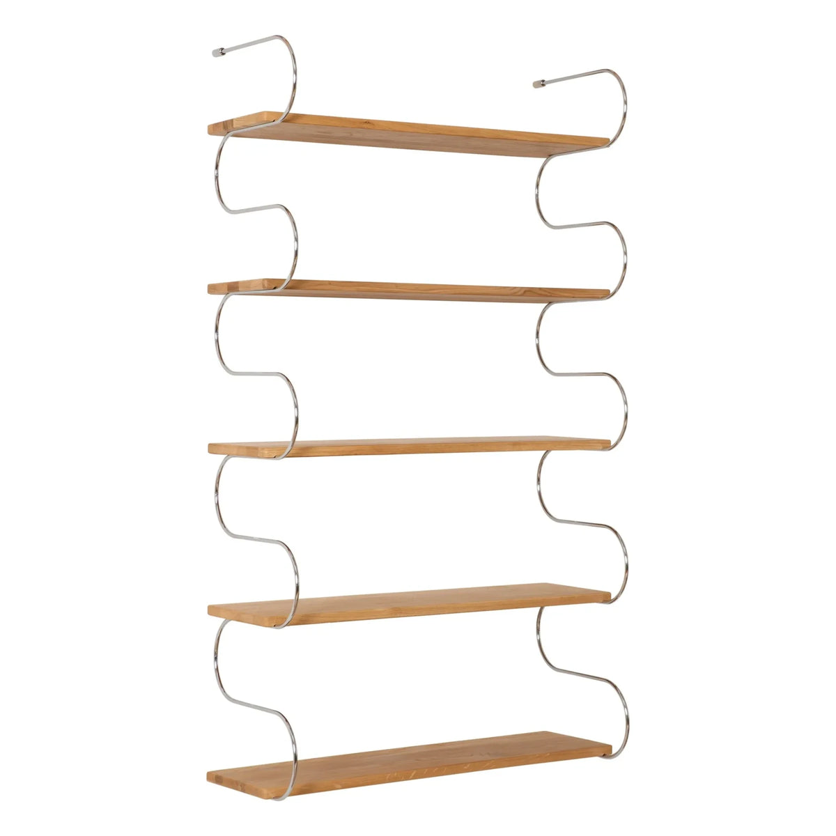 Schneid Studio - Onda Oak Shelf | Chrome