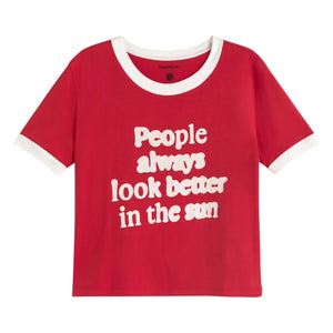Thinking Mu - People Zowie Organic Cotton T-Shirt | Red