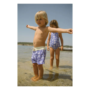 My First Cantê - Luca Floral Swim Shorts | Blue