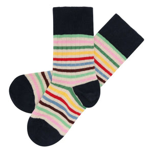 FUB - 2 Pairs Classic Striped Socks Set | Red