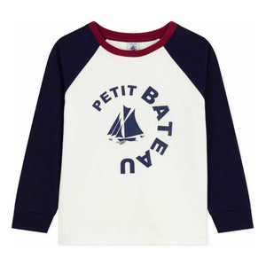 Petit Bateau - Baseball T-Shirt Petit Bateau Organic Cotton | Ecru