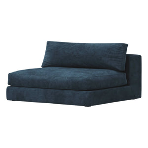 Panac Edition - Bellechasse 2 Kişilik Fireside Sandalye, Ham Kadife - 120 cm | Lacivert