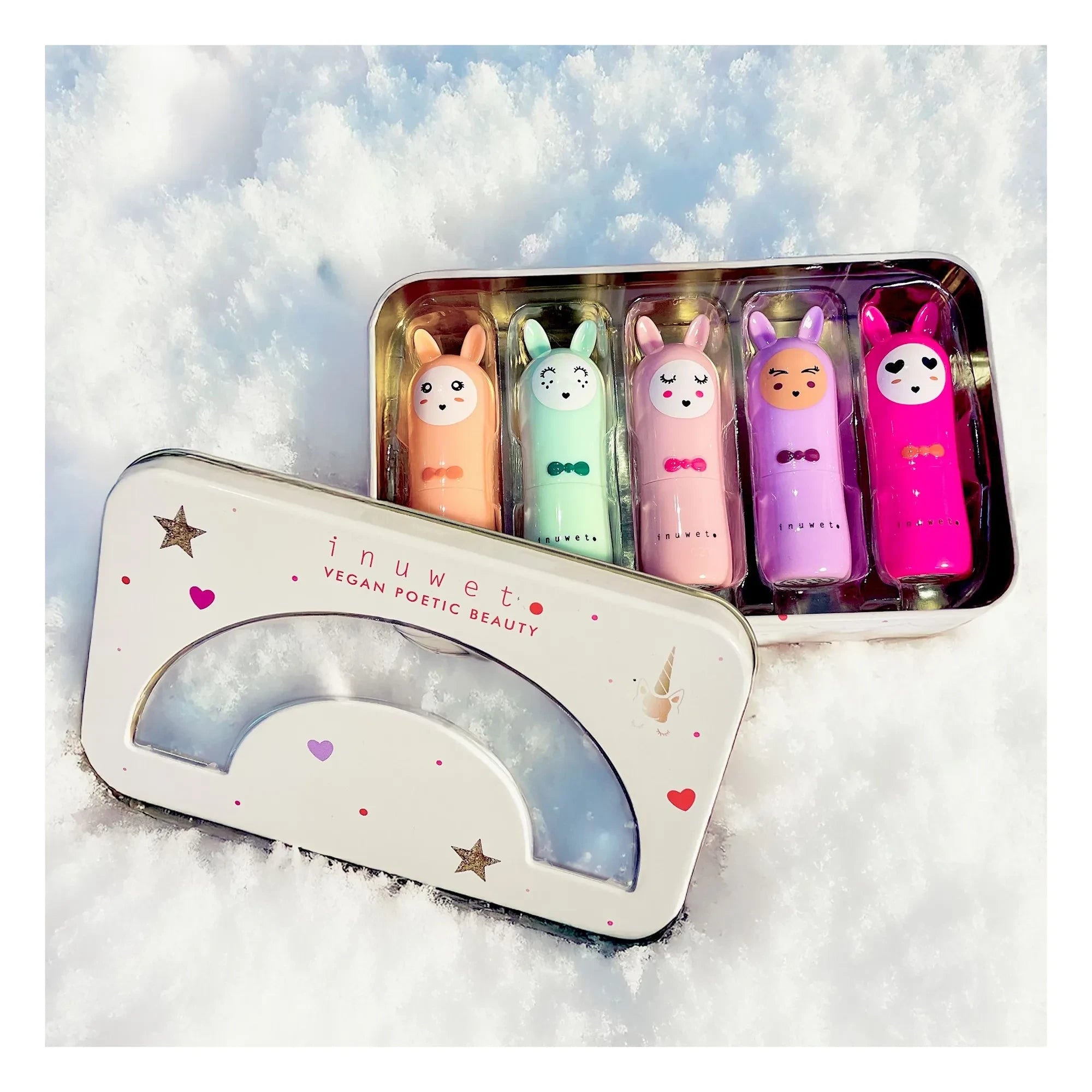Inuwet - Metal Rainbow Deluxe Lip Balm - 5-Piece Set