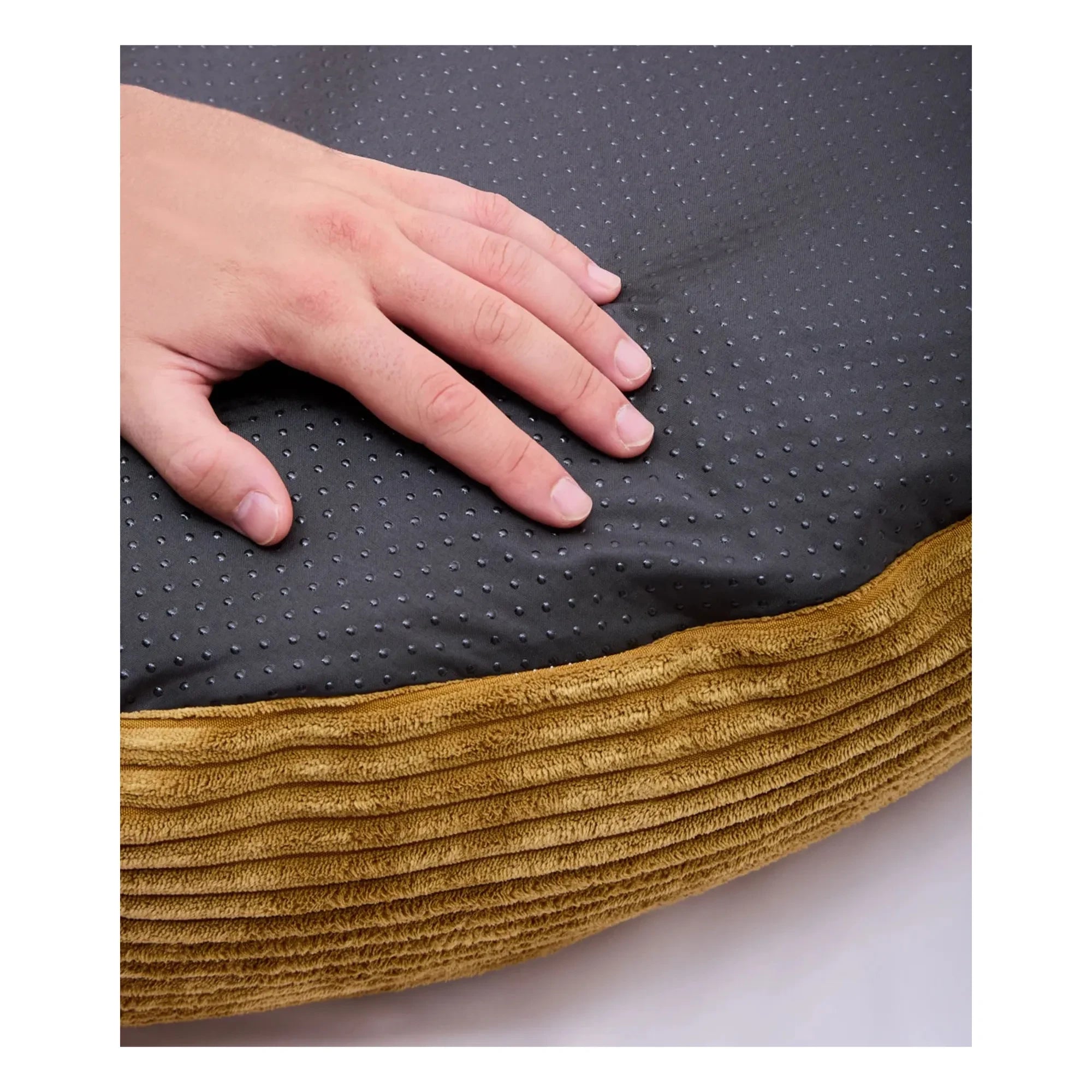 Cafide - Nuba Velvet Dog Bed | Mustard