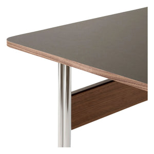 & Tradition - Pavilion AV16 Table, Chrome Base | Walnut