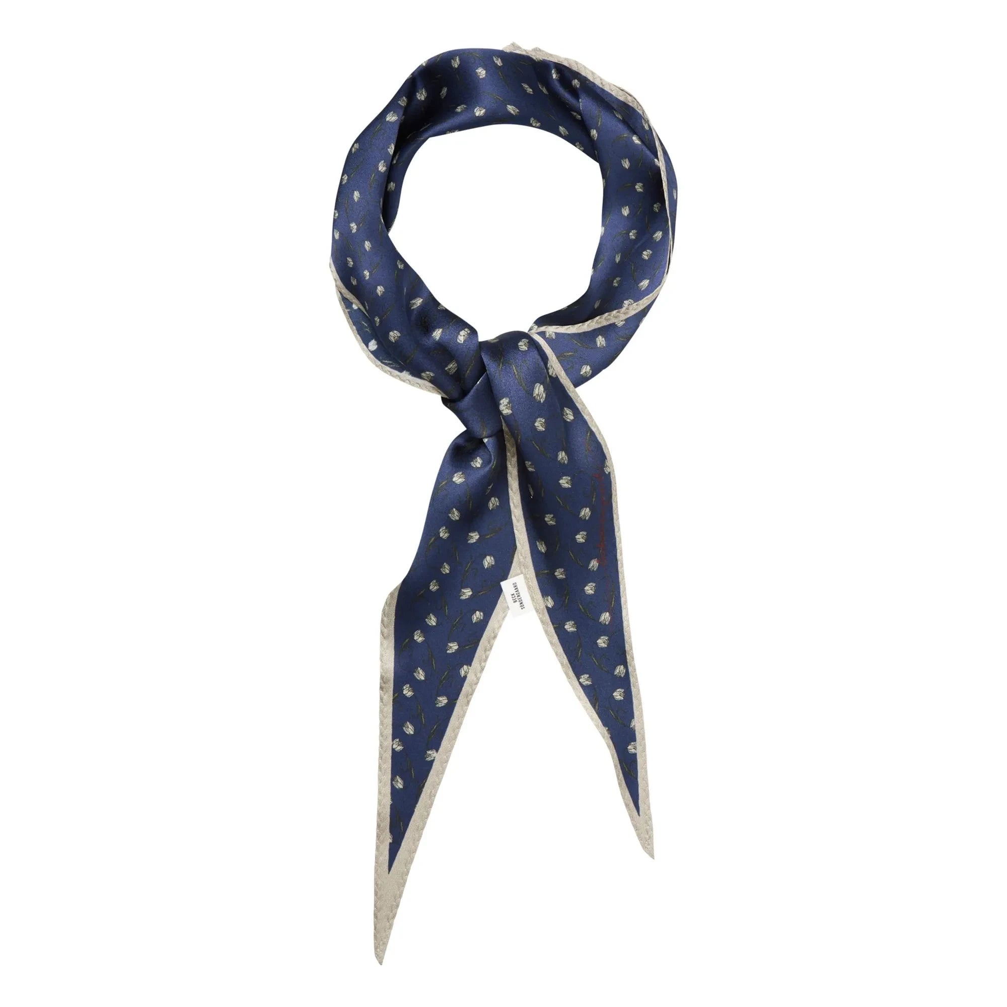 Becksöndergaard - Hearta Tulip Diamond Shawl | Navy Blue