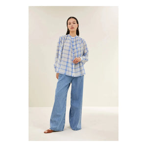 By Bar - Nyka Cotton Blouse | Blue