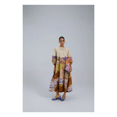 CORD - Deuce Satin Cotton Dress | Beige